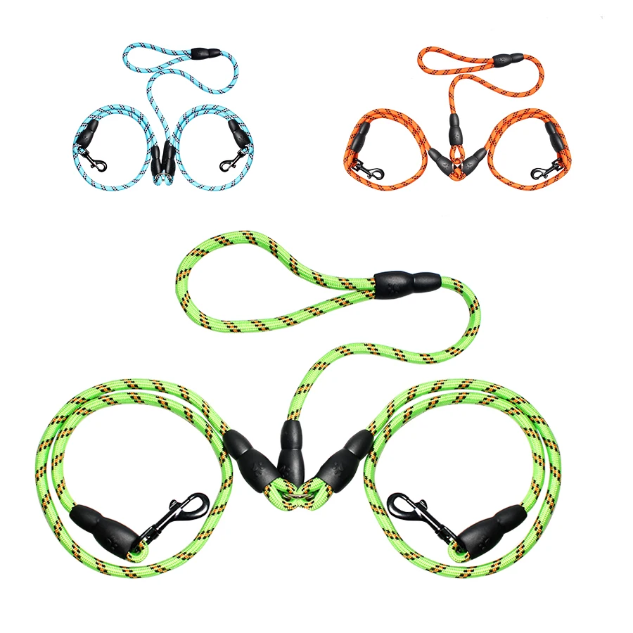 Два собачьих поводка 49 &quotдлинный плетеный нейлоновый Собачий Поводок Веревка