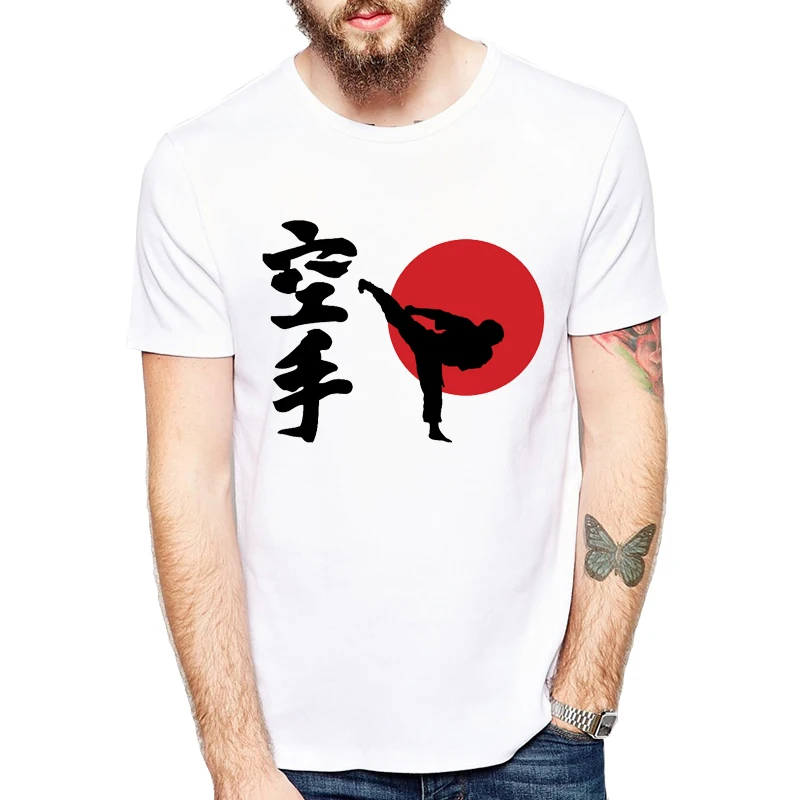 Летняя мода Karates графические печатные футболки короткий рукав Camisetas Hombre футболка