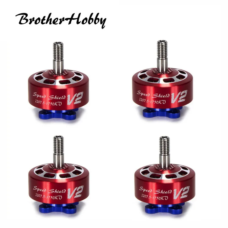 4 шт Brotherhobby Speed Shield 2207 5 V2 1560/1750/1920/2108/2400/2700/3400KV 4-6S CW бесщеточный двигатель для