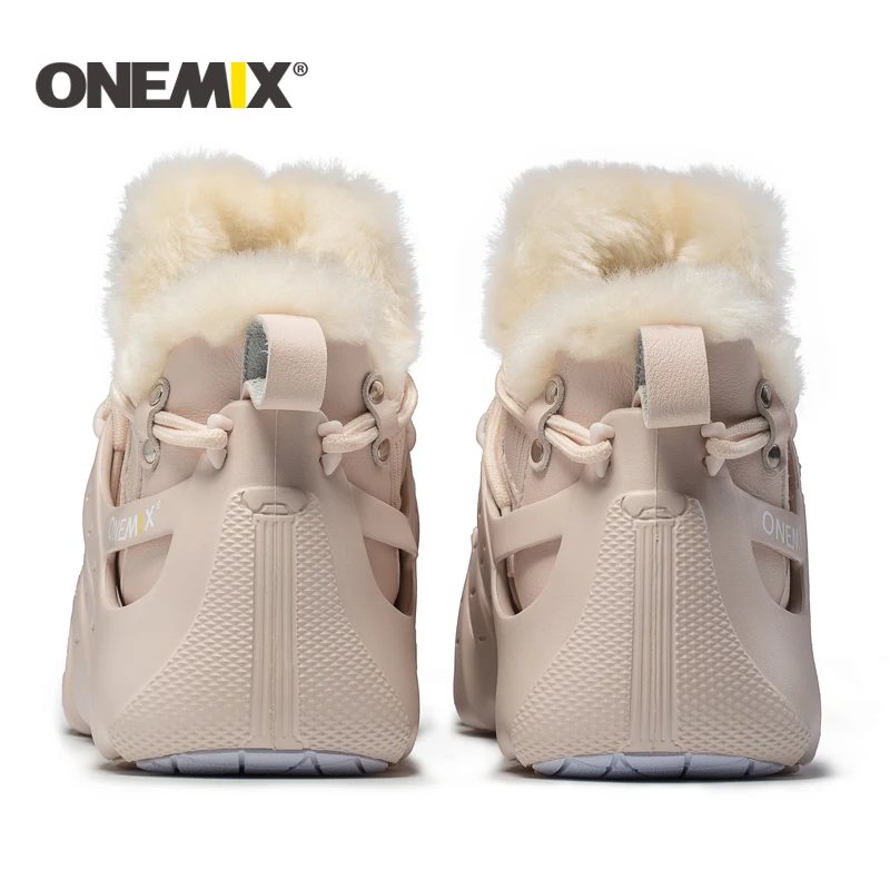 Мужские зимние кроссовки Onemix обувь для бега женщин Уличная треккинга
