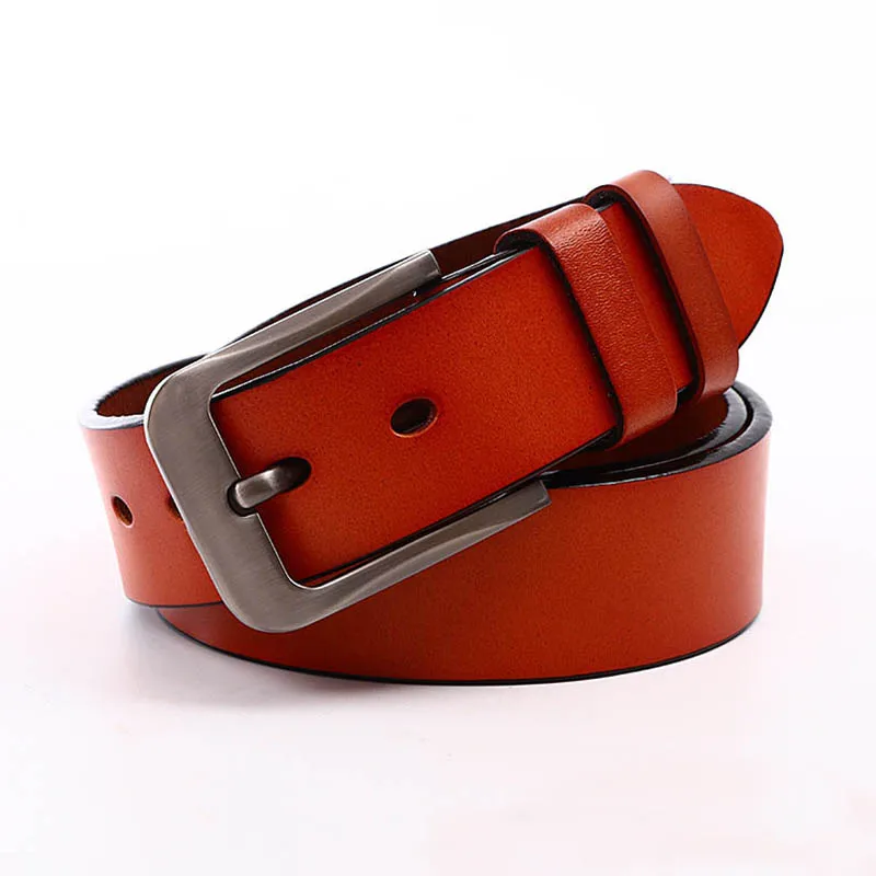 

High Quality Genuine Leather Strap Male Metal Buckle Classic Vintage Mens Waist Belts Luxury Fashion Strap Jeans for Man Cowboy