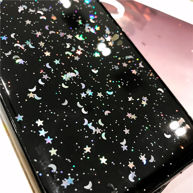 DISCASE модные цветной глиттер Звезды Чехол для телефона iphone XS MAX XR X 8 6 6s 7 plus простой