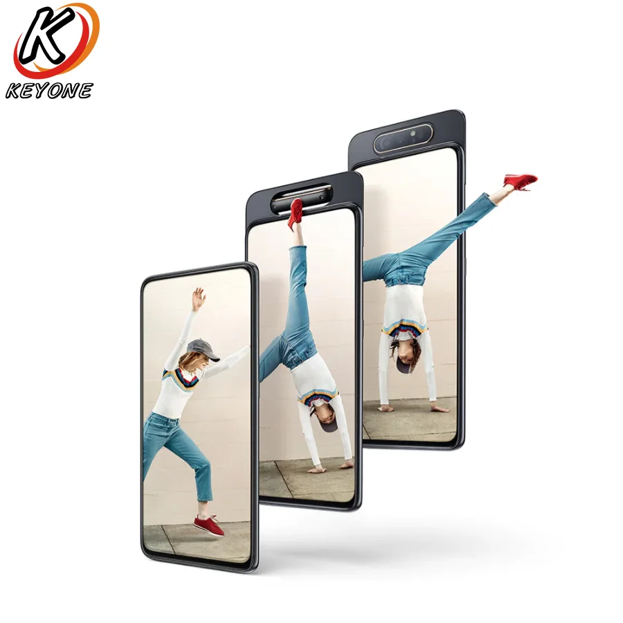 Мобильный телефон samsung Galaxy A80 A805F/DS с глобальной версией, 6,7 дюймов, 8 ГБ ОЗУ, 128 Гб ПЗУ, Snapdragon 730, Android 3700 мА/ч, две sim-карты, NFC