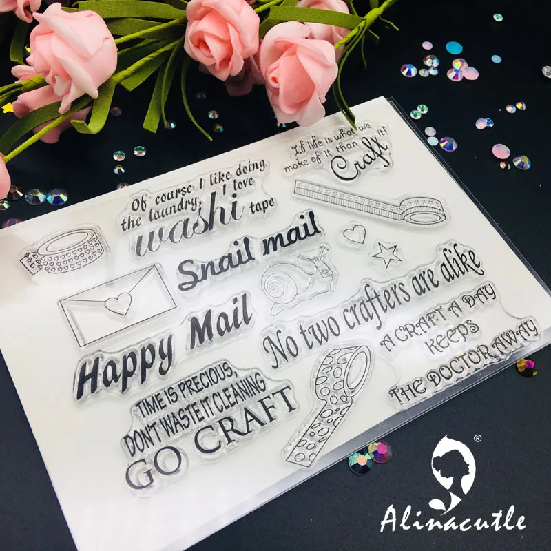 Прозрачные штампы с высечкой Love You Craft сделай сам скрапбукинг альбом для открыток