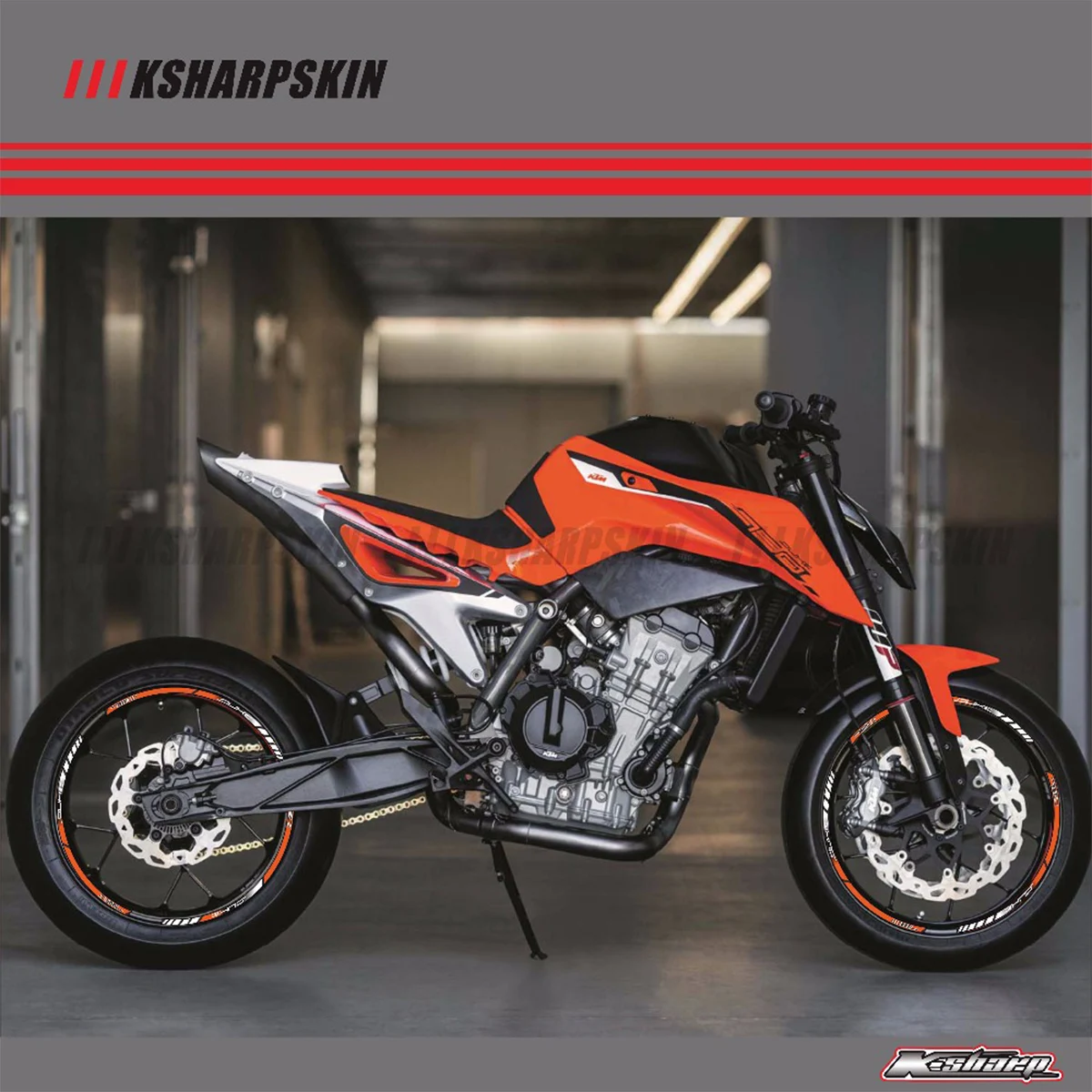 Колеса мотоцикла обода наклейки колеса светоотражающие наклейки полосы для KTM DUKE 790