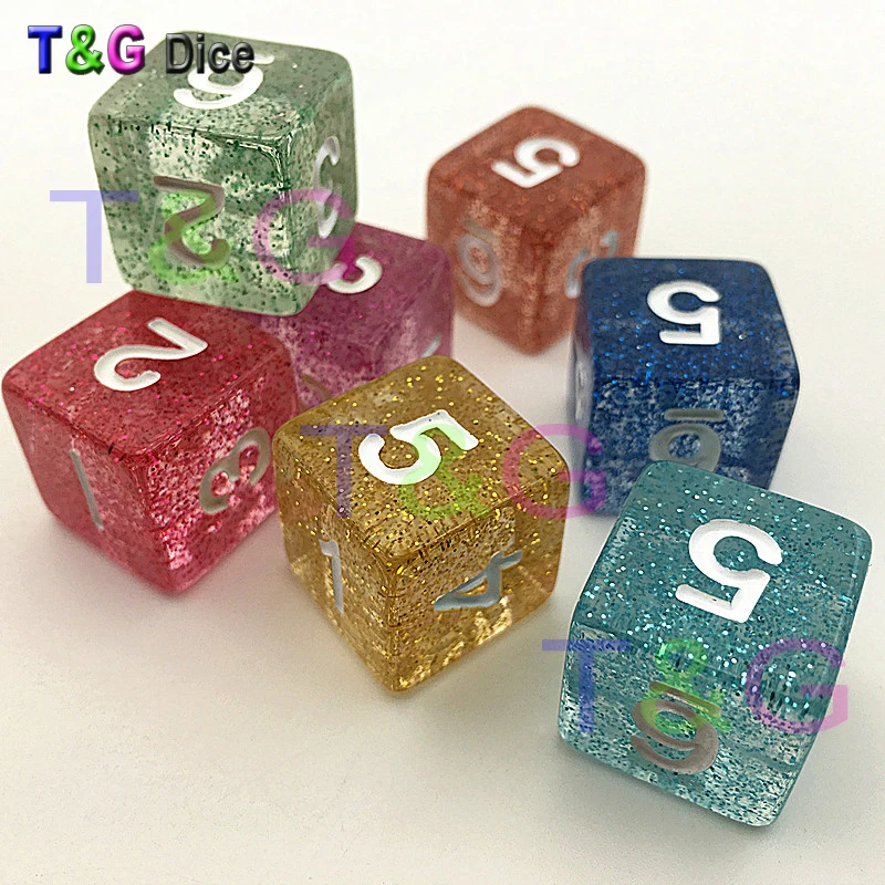 5 шт./компл. T &amp G Высокое качество Мульти D6 кости набор блестящий эффект d 6 боковые