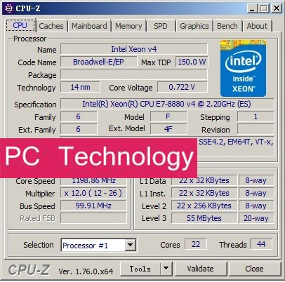 Оригинальная версия Intel xeon QS E7 8880v4 2 20 ГГц 22 ядра 55 МБ SmartCache 150 Вт 8880 v4 с бесплатной