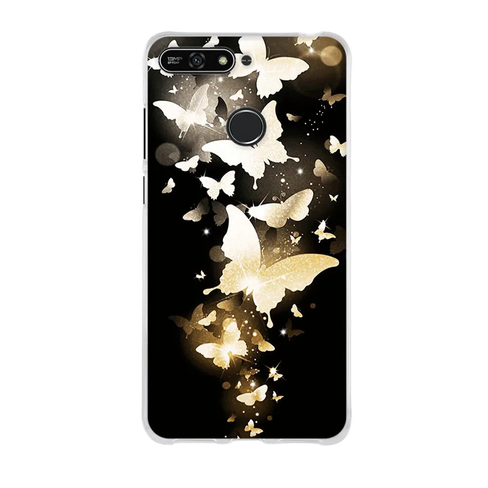 Чехол для Huawei Y6 2018 бампер чехол телефона из ТПУ Honor 7A силиконовый стильный с