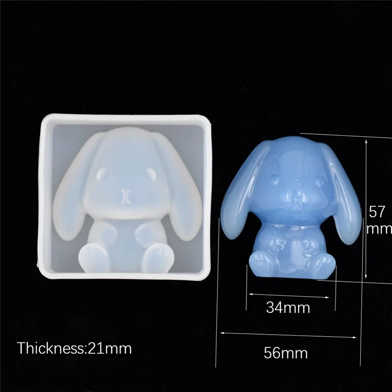 Lop Сносан смолы силиконовые формы 3D животных ребенок кролик ремесла ручной работы DIY эпоксидная смола для изготовления ювелирных изделий смолы формы силиконовые формы - Цвет: Lop