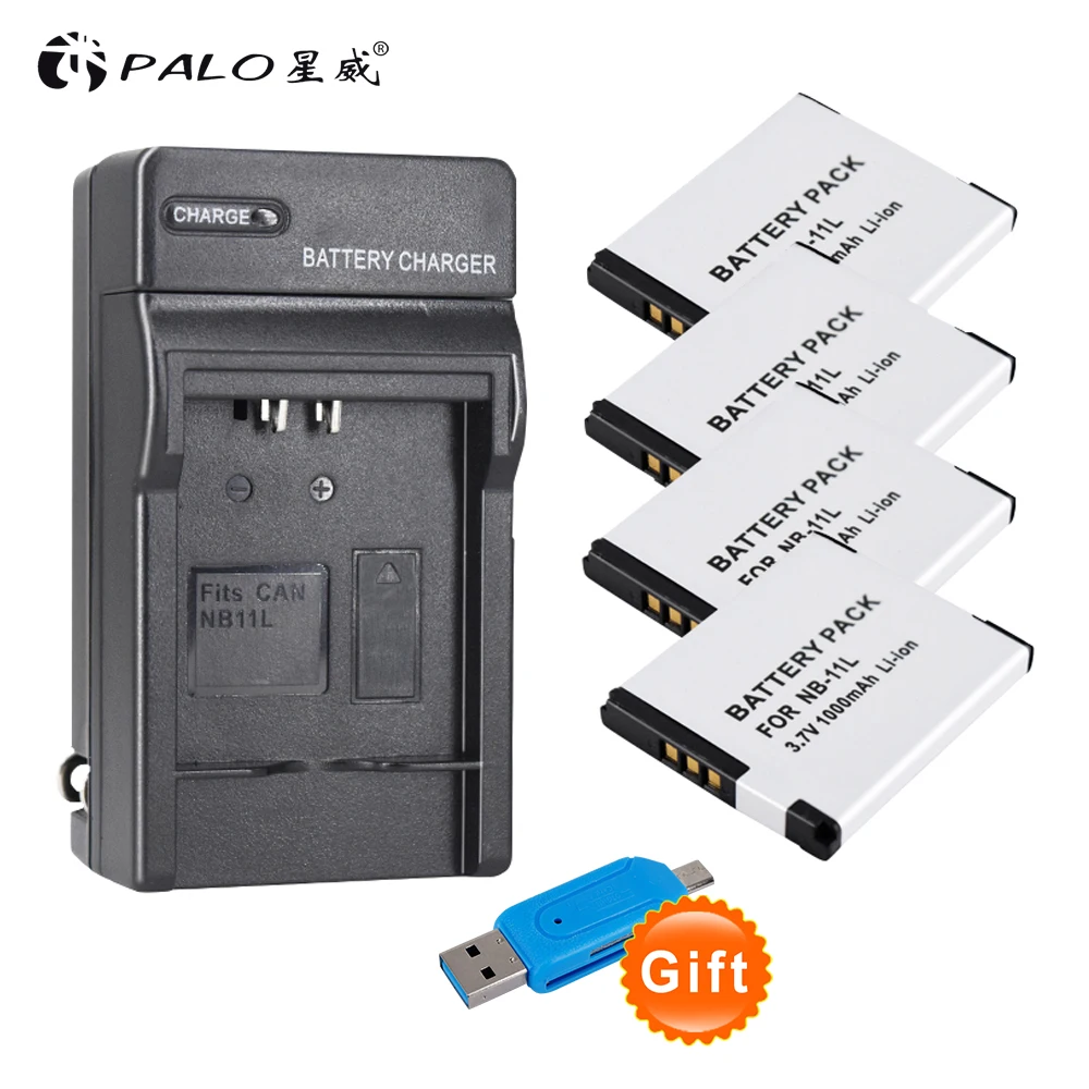 4 шт. NB 11L NB11L 11LH батарея + зарядное устройство для Canon A2600 A3500 A4000IS IXUS 125 132 140 240 245 265 155