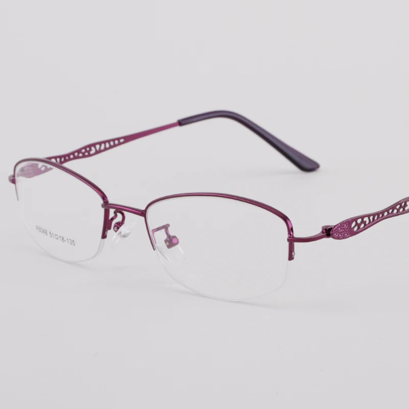 BCLEAR полые Женские оправы для очков из сплава простые Стильные Полуободковые