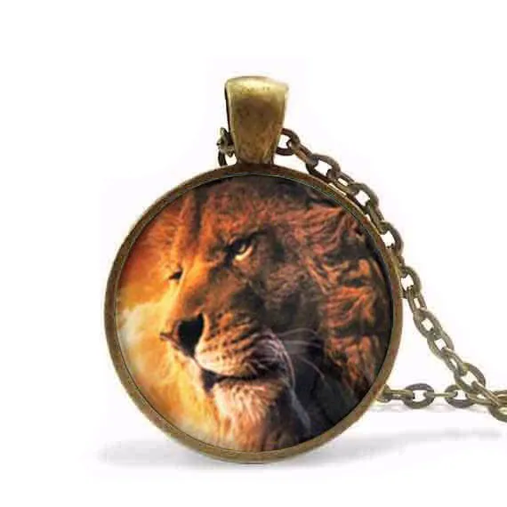 Аслан Король Лев ожерелье Нарния кулон Женщины Мужчины ювелирные изделия цепь