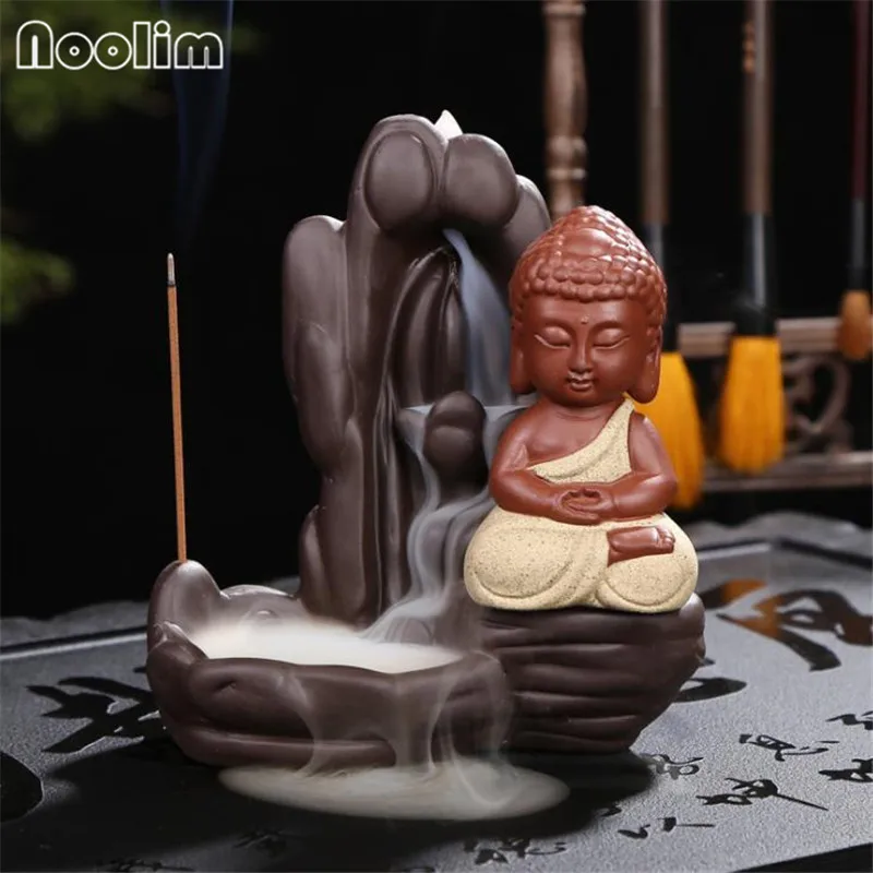 Керамическая задняя курильница в форме Будды горный водопад ладан держатель домашний декор кадильница для ароматерапии