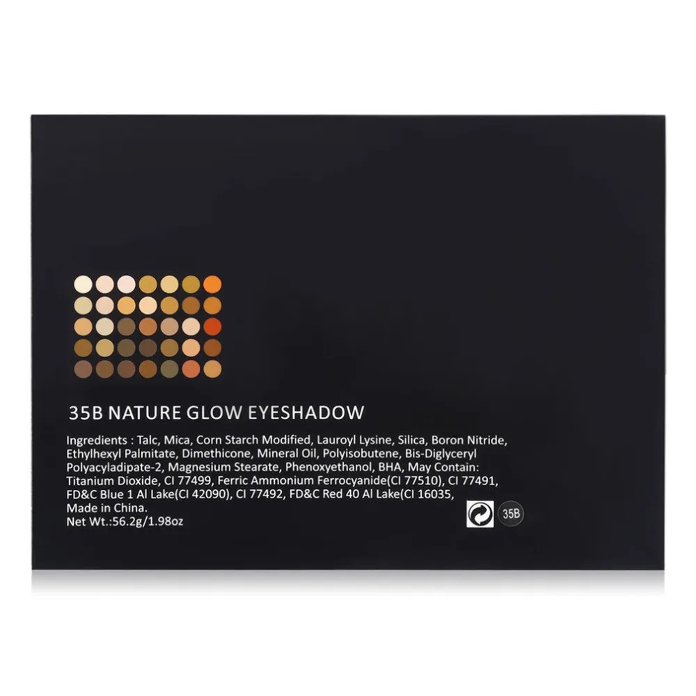 Палетка теней для век 35 цветов матовые мерцающие тени пудра с пигментами