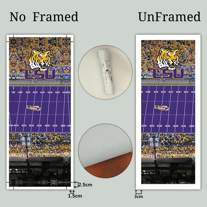 YPHYHD Холст Живопись 5 шт. LSU Tigers стадион холст живопись печать плакат рамка стены
