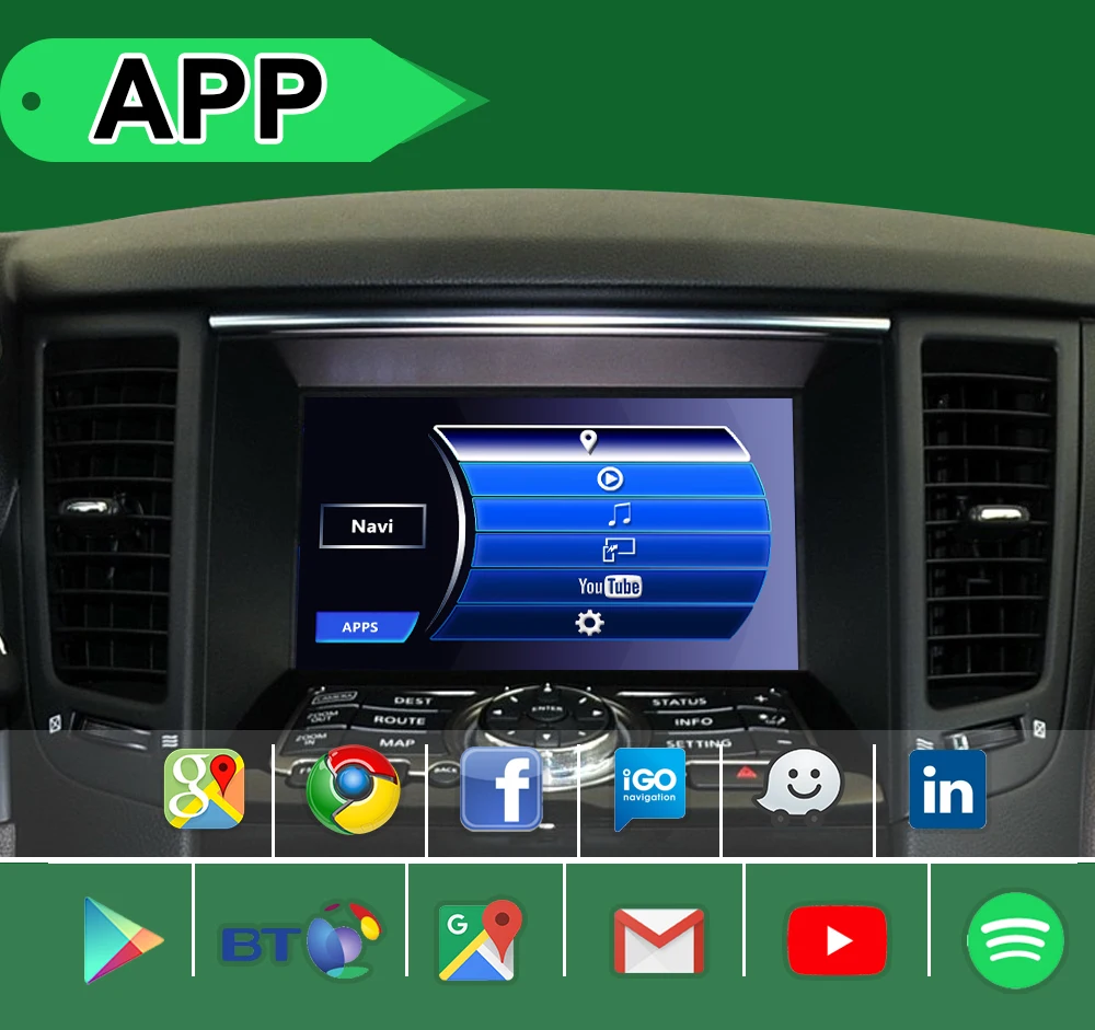 Plug& Play Android 7,1 навигационный интеграционный интерфейс коробка для Patrol Nissan 2013- год поддержка ручка управления по Lsailt