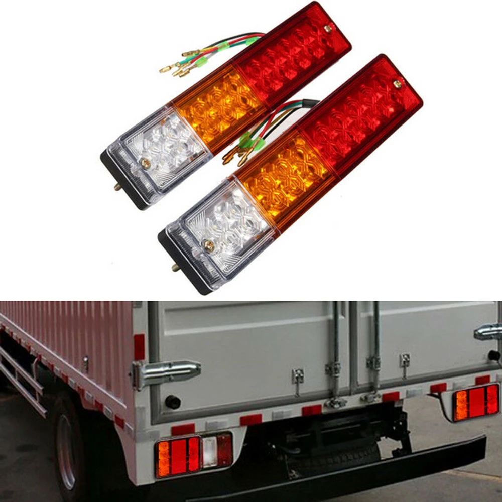 1 PCS Waterproof Stop Reverse Safety Indicator Fog Lights 12V for Trailer Truck Car Taillights 20 Truck LED Tail Light Rear Lamp