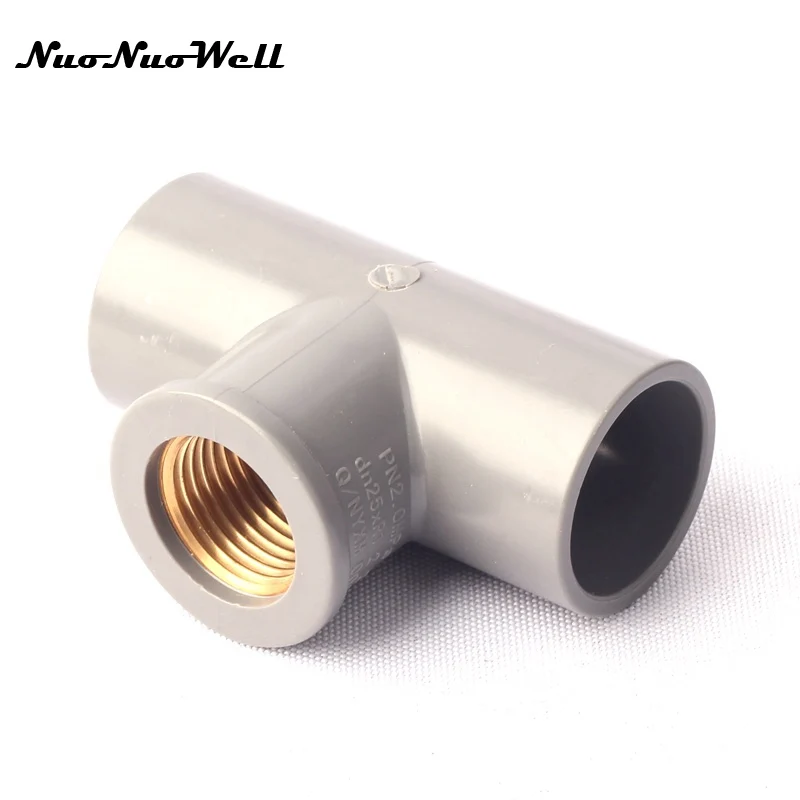 1 шт. латунный тройник NuoNuoWell из ПВХ от 1/2 до 25 мм|tee connector|connector gardenirrigation watering |