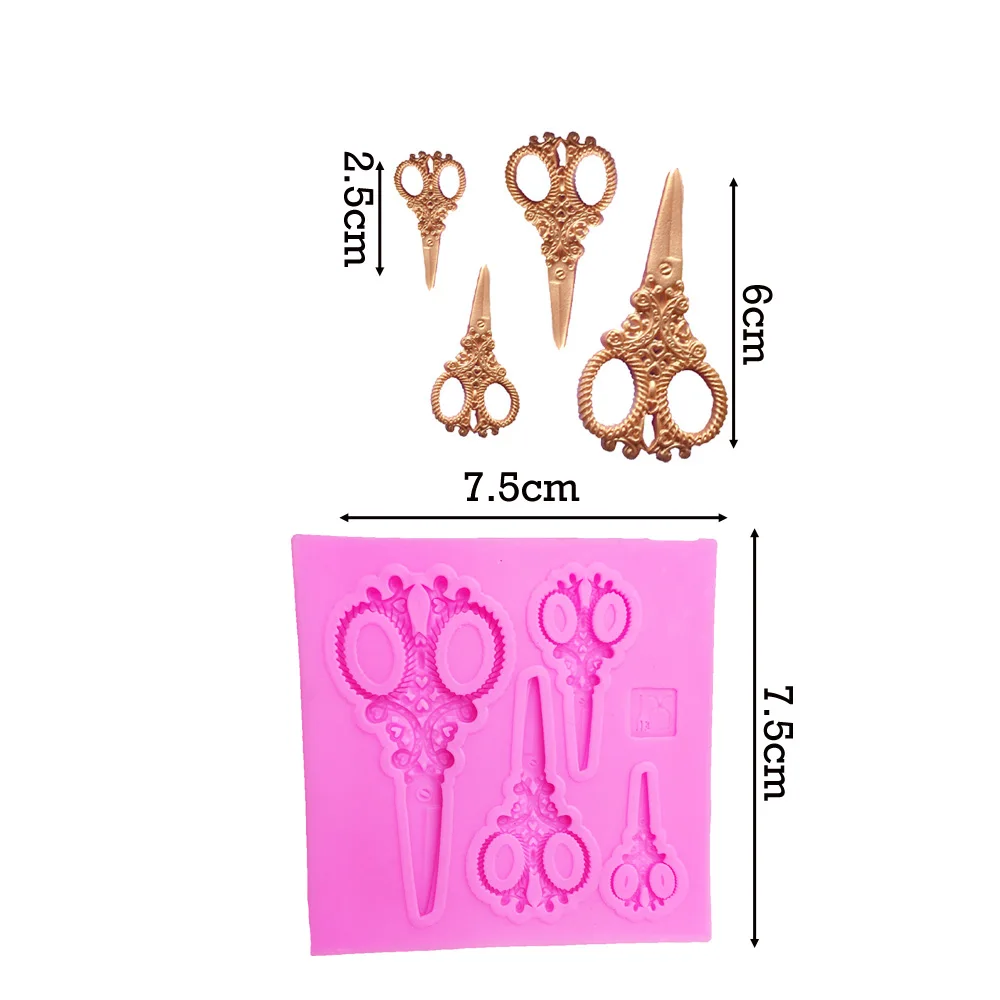 DIY Scissors silicone mould fondant molds cake decorating tools chocolate gumpaste mold T1001 | Дом и сад
