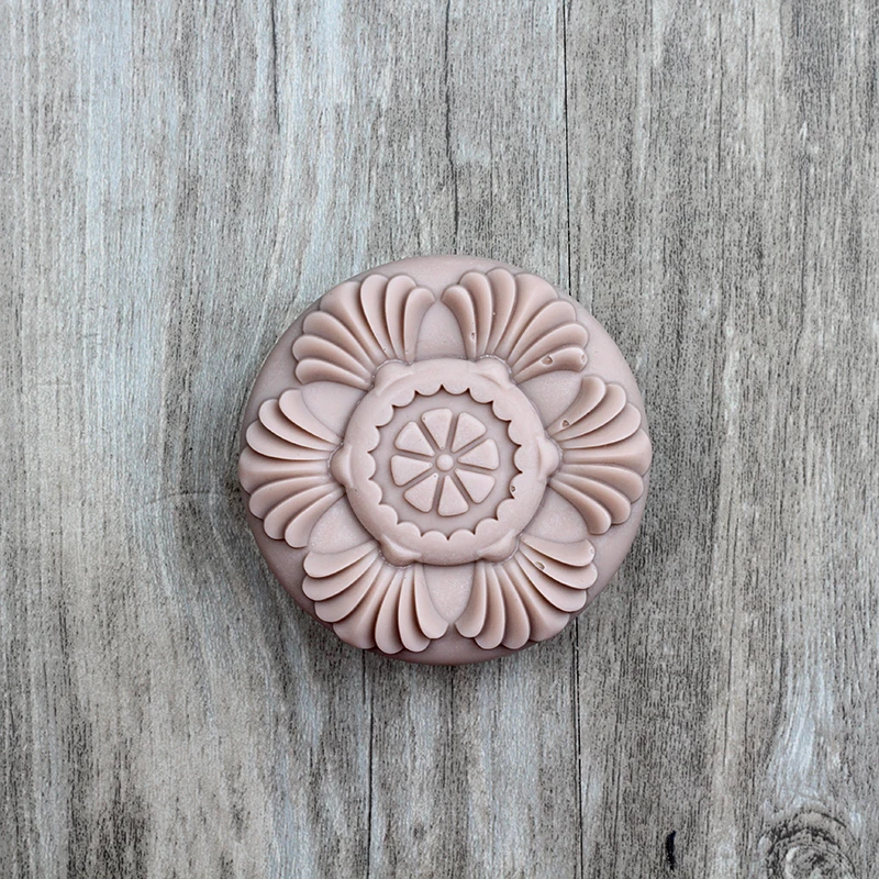 Silicone Soap Mold Round with Embossed Pattern for Natural Handmade Craft Resin Mould | Дом и сад