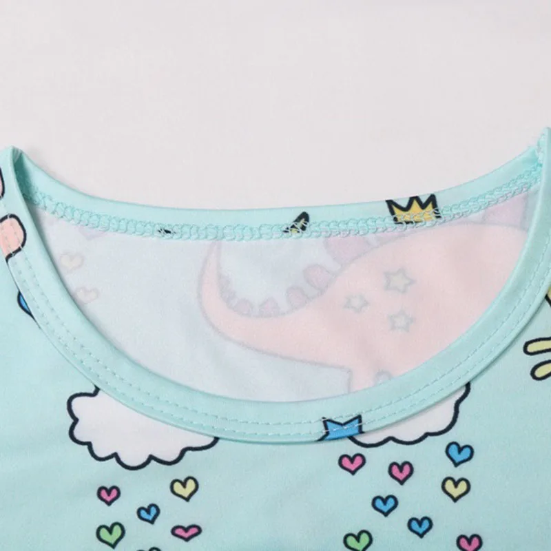 Unicorn Birthday Dress Casual Cartoon Pattern Princess Dresses Girls Clothing 2019 Summer Chirldren Cotton Clothes 4-8 Years | Детская