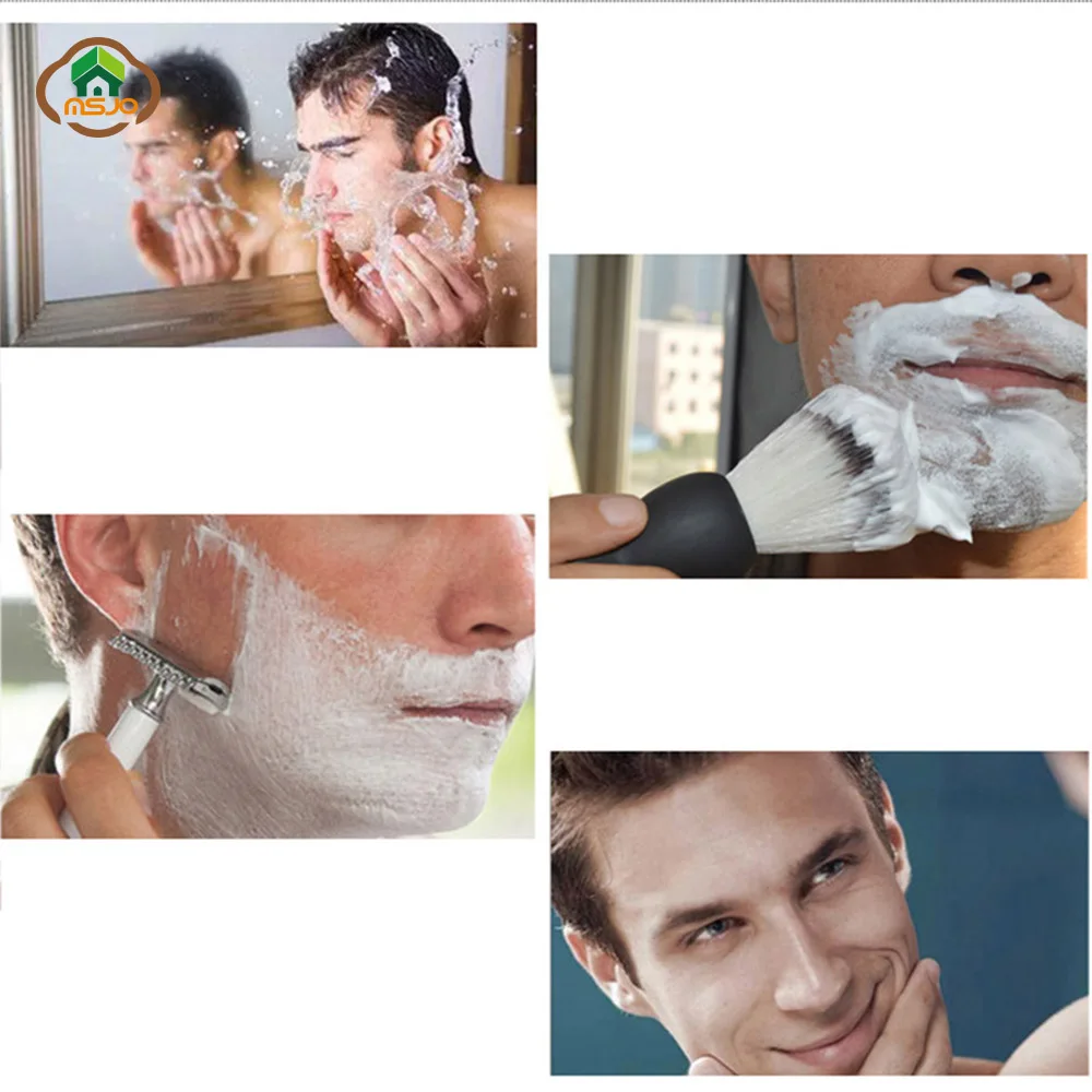 MSJO Beard Brush Shaving 1PC Men Soft Bristles Hairdresser Cleaner Badger Salon Facial Appliance Clean Tool | Дом и сад