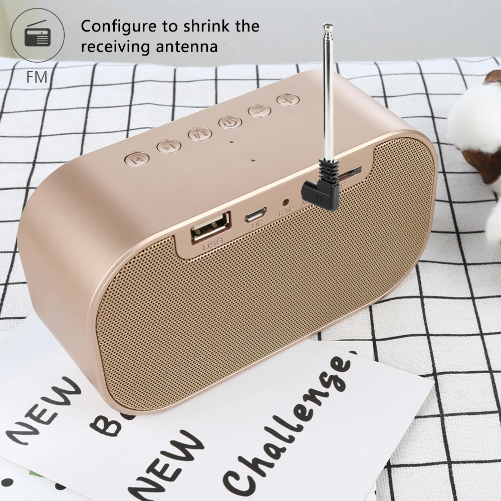 Будильник NiUB5 с Bluetooth динамиком беспроводной портативный музыкальный мини