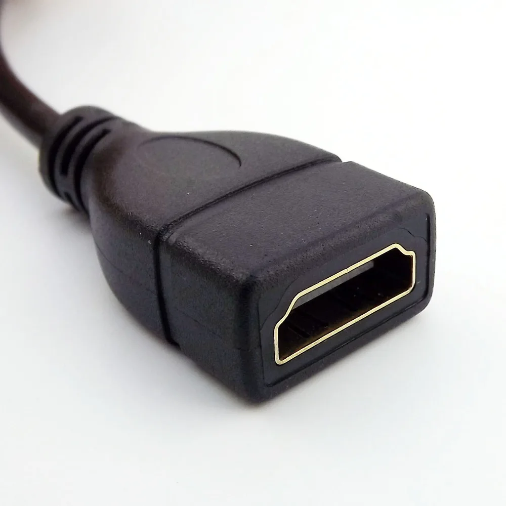 

10pcs Mini HDMI Male Plug to HDMI Female Converter Adapter Cable Cord HDTV HD 1080P 20cm