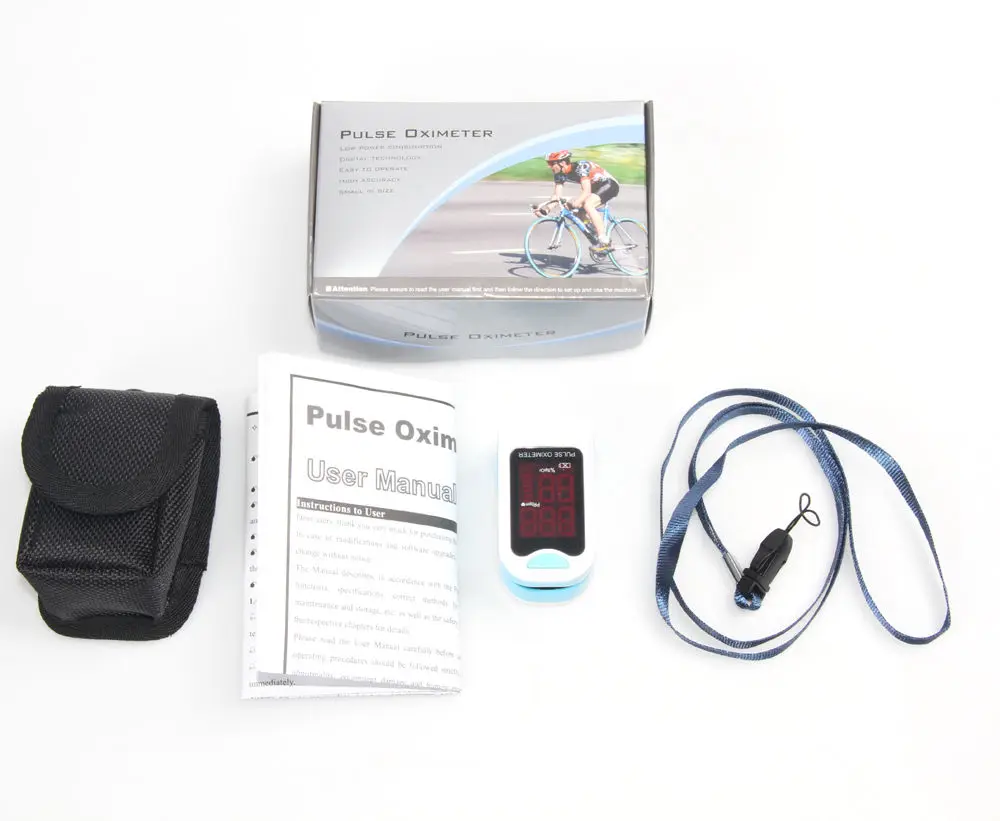 Пульсоксиметр на кончик пальца CMS50M SPO2 кислород в крови с бесплатным черным