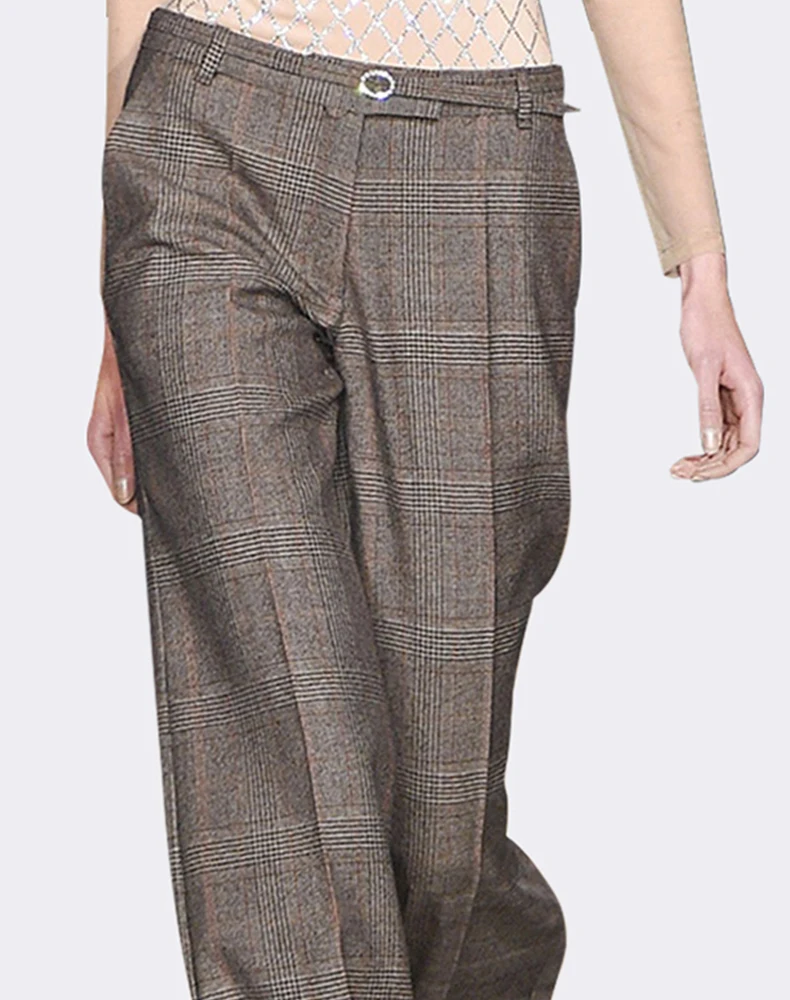Pantalon, женские зимние Широкие штаны, высокая талия, плюс размер, шерстяные брюки, повседневные длинные женские штаны с поясом на молнии, свободные штаны