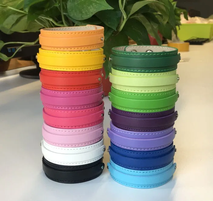 

CCOR, 50pcs 8mm*100mm+18mm*200mm Snap Button Copy Leather Bracelets Fit 8mm Slide Charms, Slide Beads, Slide Letters, SWD001