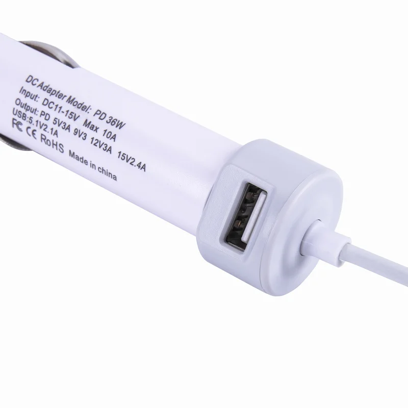 Portefeuille PD 36 Вт Тип USB c USB-C автомобиля Зарядное устройство Dual быстрая зарядка для
