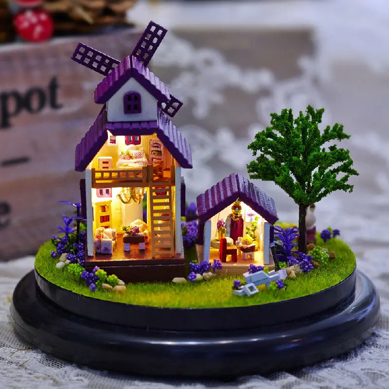 Кукольный дом с мебелью миниатюрный 3D пазл деревянный кукольный миниатюры куклы