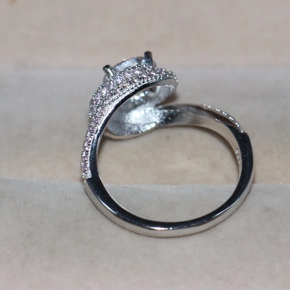 Женское кольцо из серебра 925 пробы с фианитом 5 10 размеров|925 sterling silver|sterling silvercubic