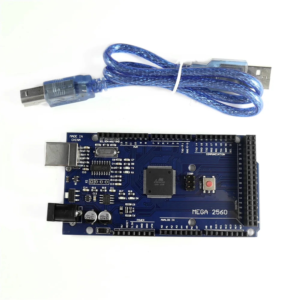 Макетная плата KJ298 MEGA 2560 CH340G ATmega2560 R3 AVR + USB кабель для arduino MEGA2560 1 шт.|usb cable for dell