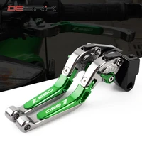 desrik adjustable folding extendable motorcycle brake clutch levers for kawasaki z900 z650 2017 2018 2019 2020 logo z900 z650