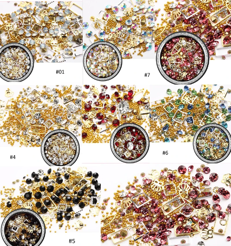 

Pot of treasure/Celestial style nail charms/Japanese style nail art/In mini pots for nail arts/Resin art/Press on nails