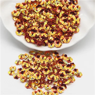 ab red gold Блестки, 6 мм, цветочные блестки, свободные, блестки, лентеджелас, рукоделие и шитье, ПВХ, пайетки, фурнитура, бижутерия, ремесла, 20 г - Цвет: ab red gold