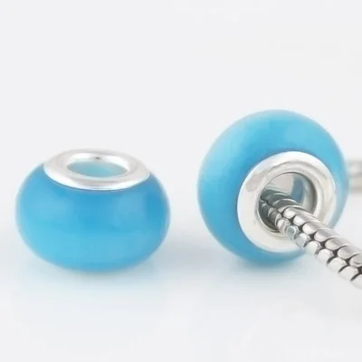 10 шт./партия серебряные бусины с опалом 8 х14 мм|beads natural|czech beadfor pandora |