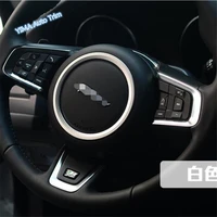 lapetus auto styling central steering wheel decoration ring cover trim 3 colors fit for jaguar xe 2016 2017 2018 2019