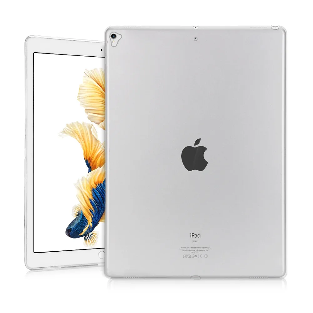 Модный Ультратонкий Мягкий ТПУ силиконовый тонкий прозрачный чехол для Apple iPad Pro 12,9 защитный чехол для кожи+ пленка+ ручка
