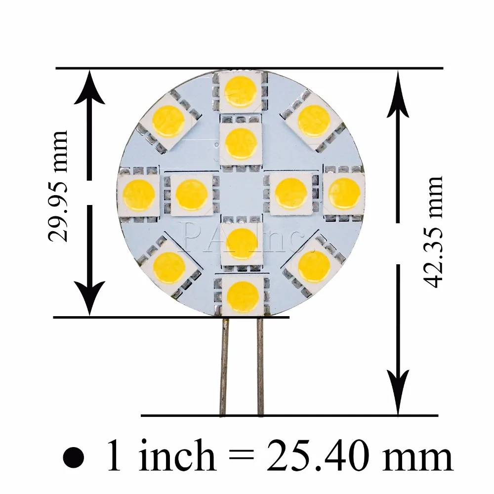 PA LED 2 шт. x теплый белый цвет 12SMD G4 5050 SMD RV Camper лампочки морские светильники DC 12 В |