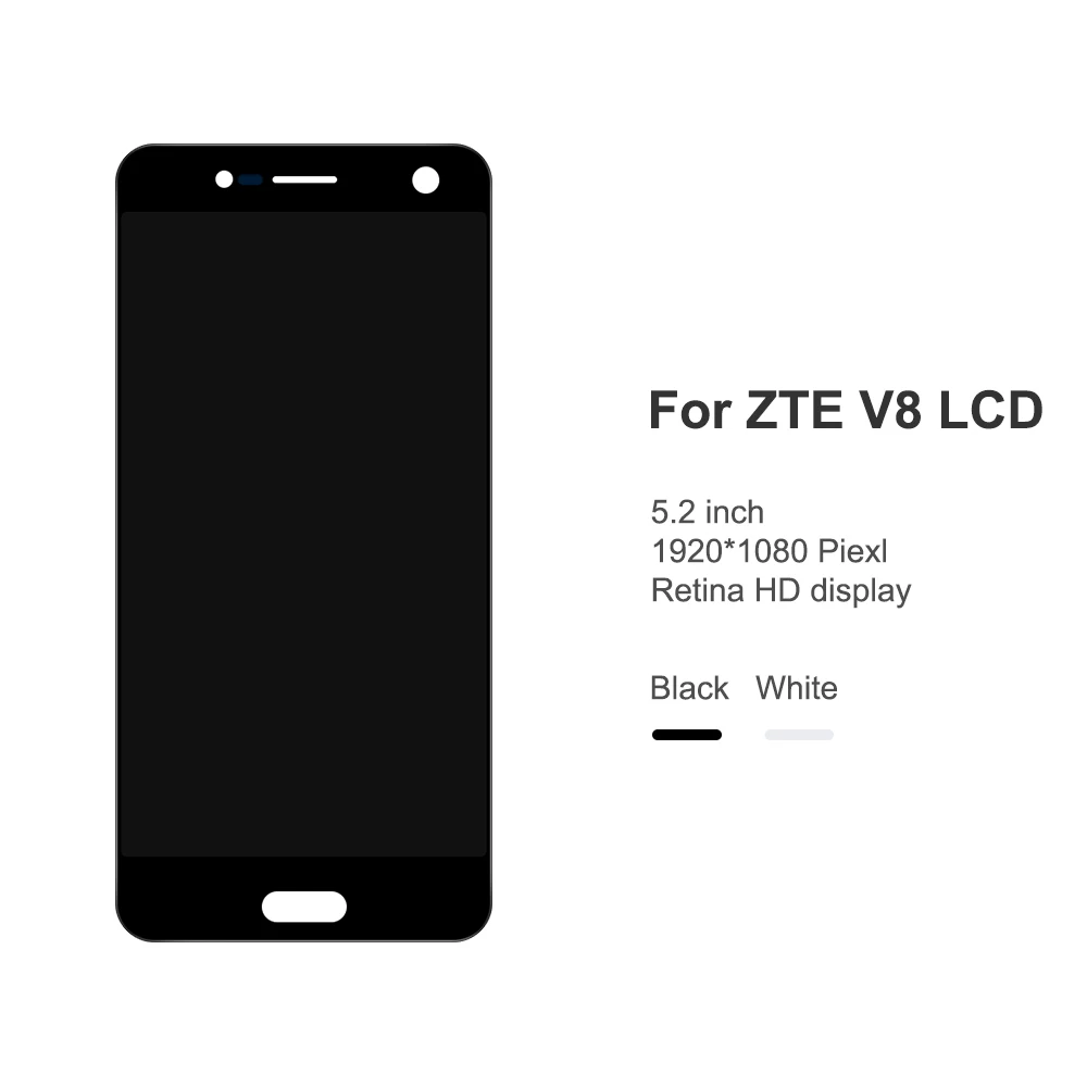 100% протестированный для ZTE Blade V8 ЖК-дисплей сенсорный экран дигитайзер BV0800