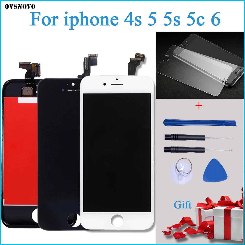 Дисплей без битых пикселей AAA + качество для iPhone 4s 5 5s 5c 6 ЖК дисплей сенсорный экран