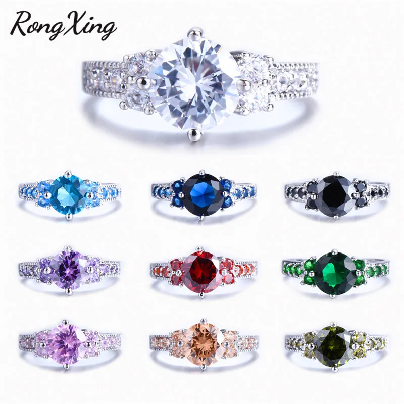 Женское кольцо в стиле флуоресцентной бумаги 10 цветов RW0196|rings for women|zircon ringring |
