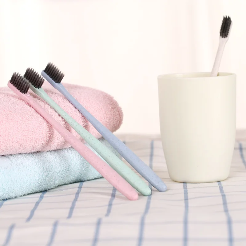 Портативная дорожная зубная щетка мягкая антибактериальная SMJ с ручкой из