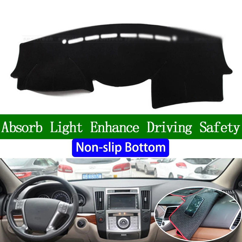 Нескользящая Нижняя крышка приборной панели для Hyundai Veracruz ix55 2006 2007 2008 2009 2010 2015