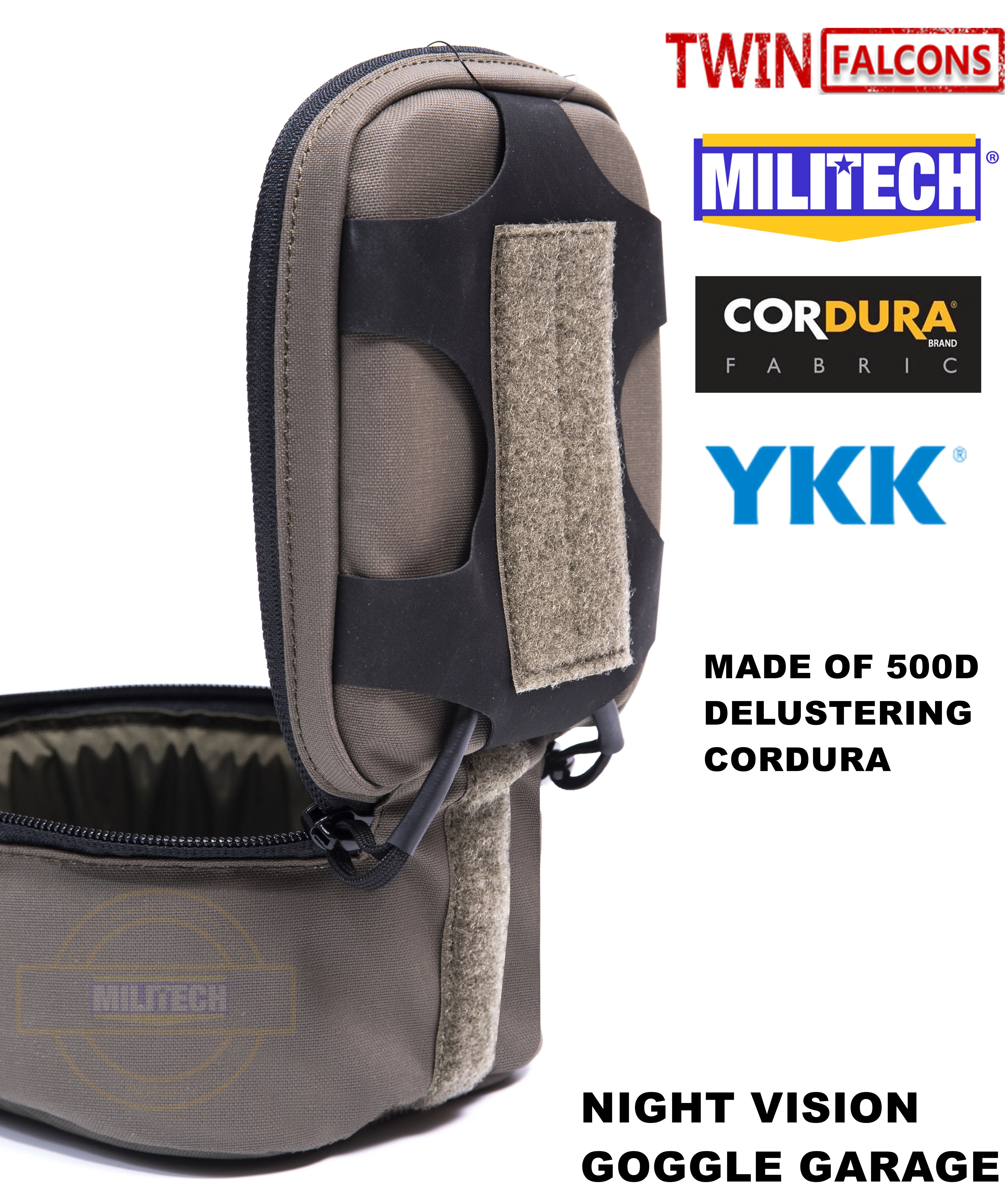 MILITECH twinfalcon TW Delustered Cordura NVD NOD NVG гараж для шлема устройство ночного видения