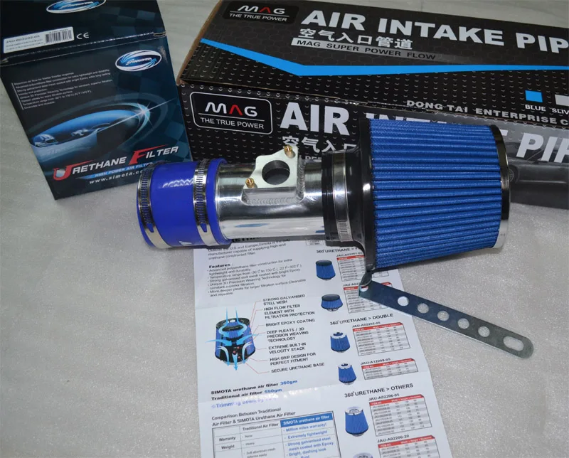 with simota filter Воздухозаборники Комплект труб+ воздушный фильтр для Mazda M3 Axela Atenza RX-8 CX-5 Toyota Previa 2,4 3.5L Alpha, Corolla, Camry, eiz, Lexus IS - Цвет: with simota filter