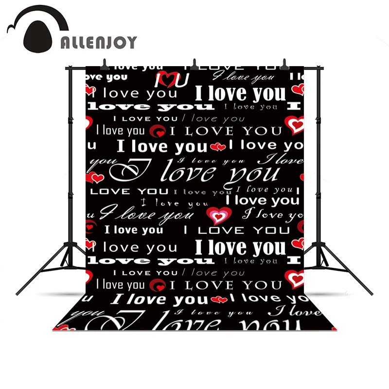 Allenjoy фон для съемок черно белый свадебной фотосъемки с сердцами фото студия